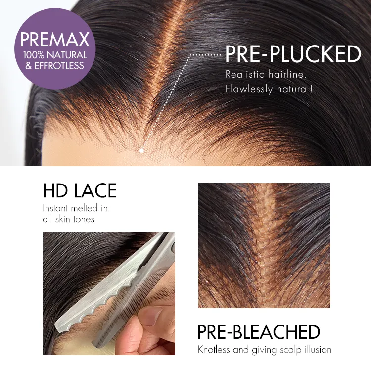 Luvme All-Day Comfort Wig Blonde Highlight Blunt Cut Bob Glueless Minimalist HD Lace Short Bob Wig Pre-Cut Lace