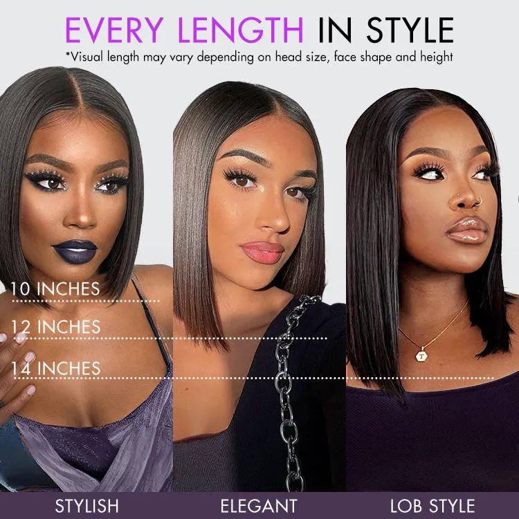 Luvme All-Day Comfort Wig Blonde Highlight Blunt Cut Bob Glueless Minimalist HD Lace Short Bob Wig Pre-Cut Lace