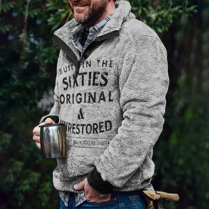 Mens Built In The Sixties Unrestored Motorcycle Printed Pullover