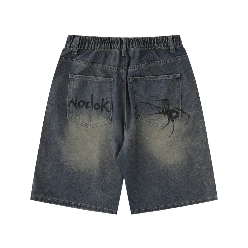 Men's Graphic Acid Wash Jorts
