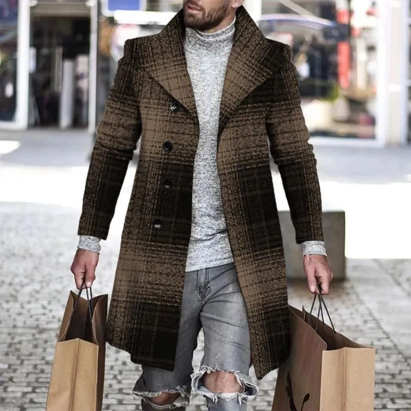 Men's Lapel Printed Wool Jacket 37473910L