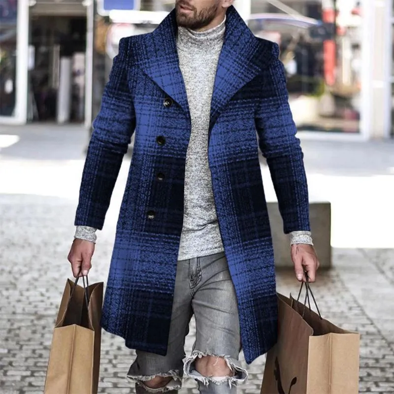 Men's Lapel Printed Wool Jacket 37473910L