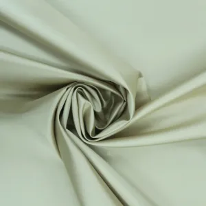 Metallic Satin in Nude Solid Silk & Wool Blend Fabric
