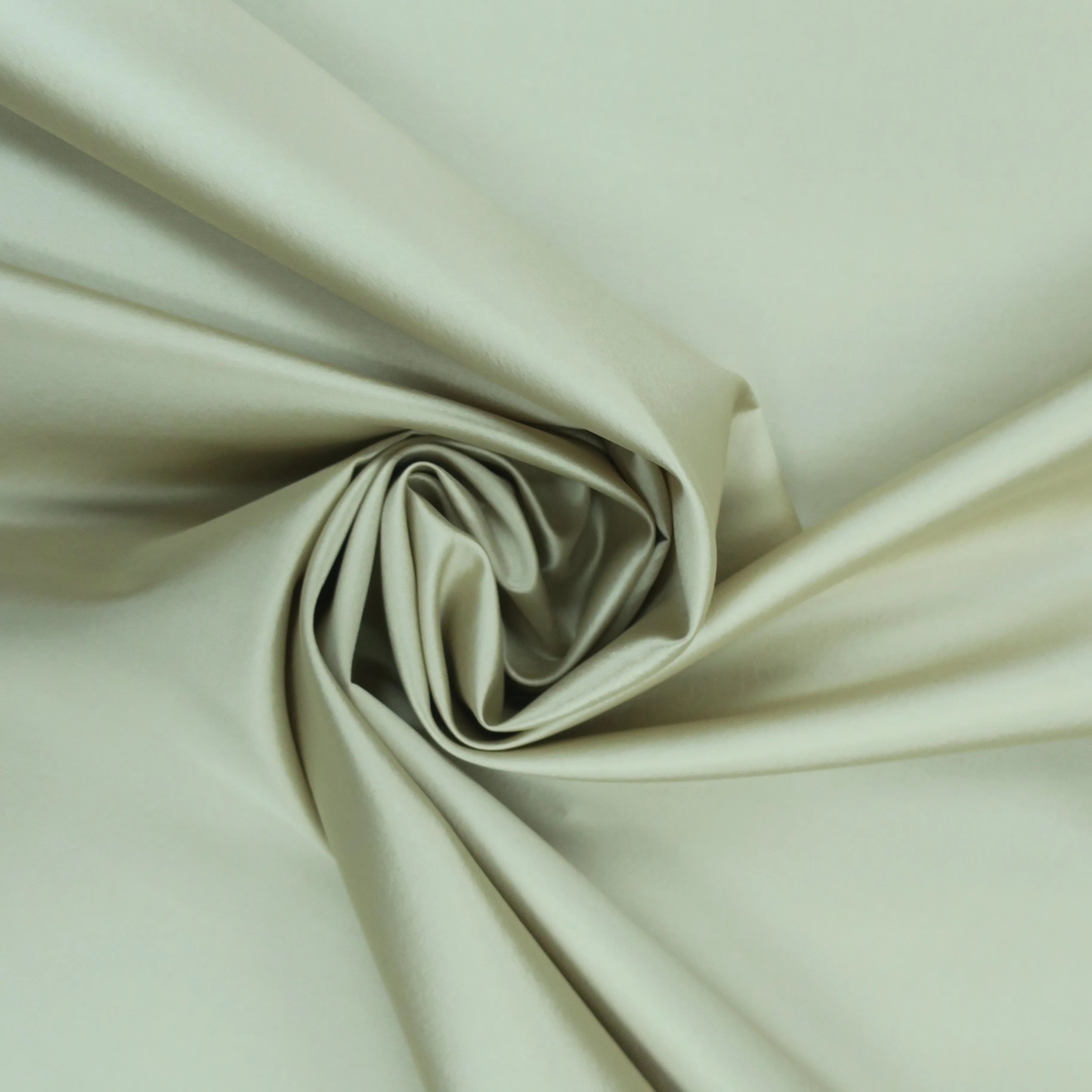 Metallic Satin in Nude Solid Silk & Wool Blend Fabric