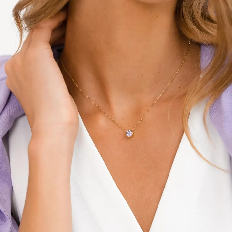 Minimalist Birthstone Necklace