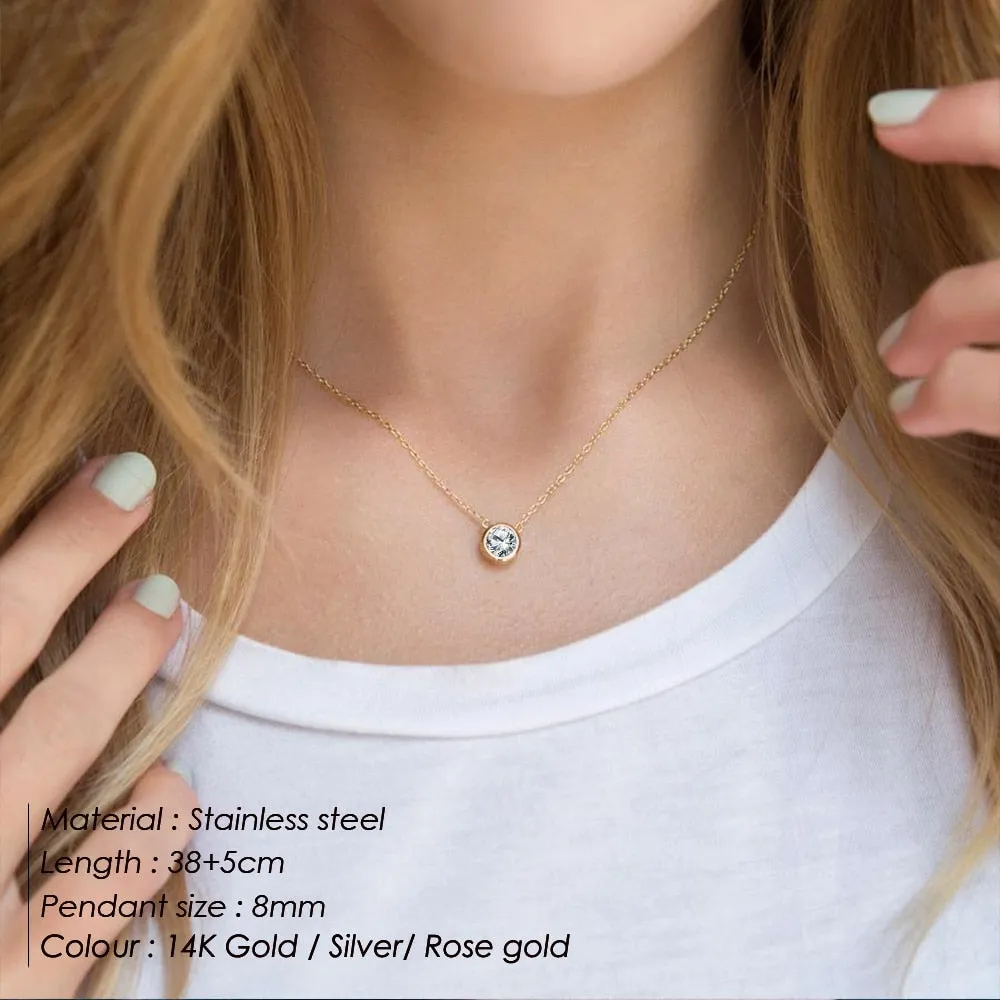 Minimalist Birthstone Necklace