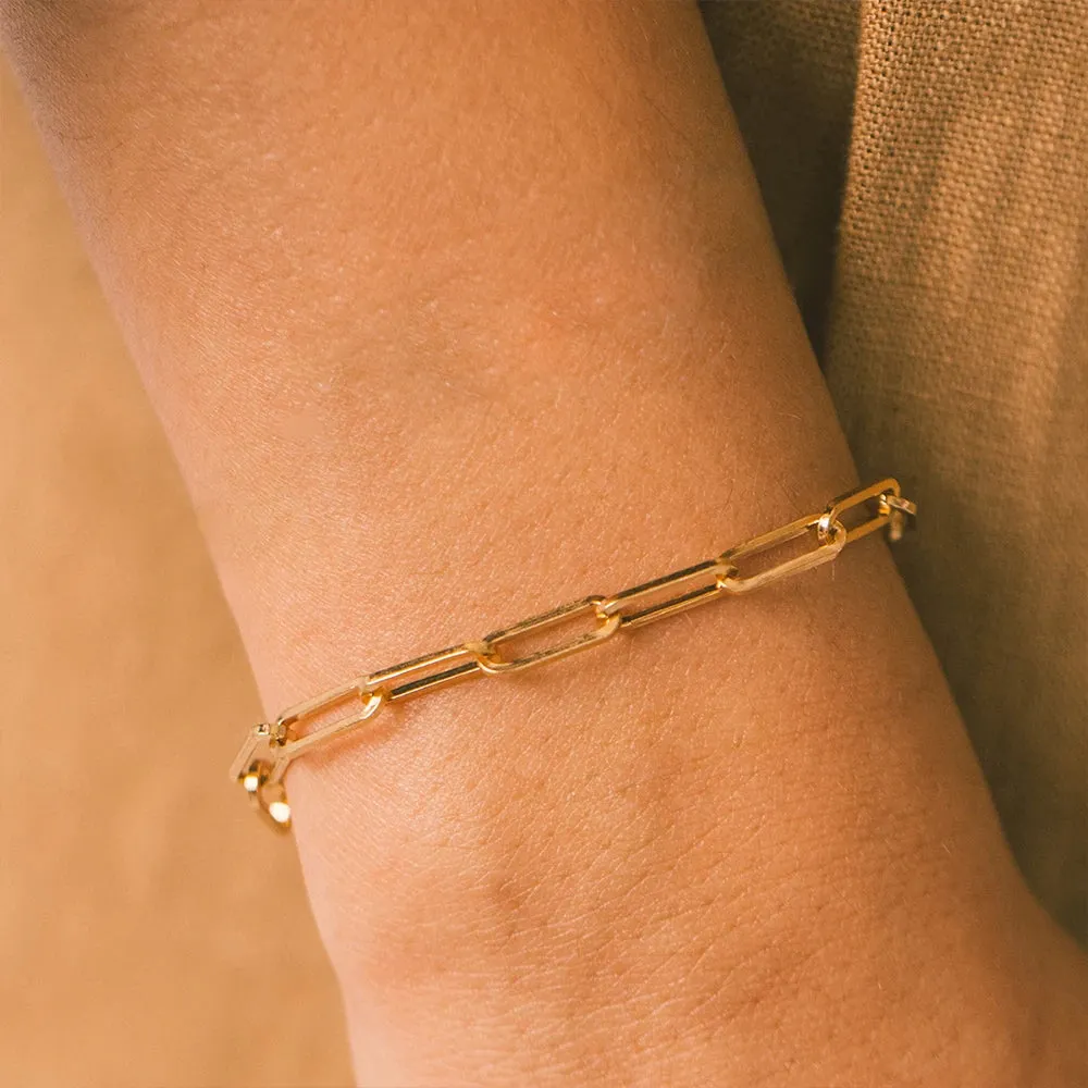 Minimalist Paperclip Chain Bracelet