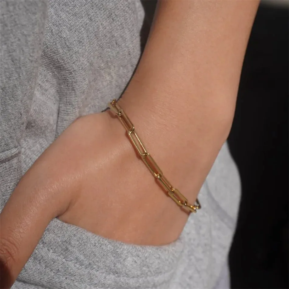 Minimalist Paperclip Chain Bracelet