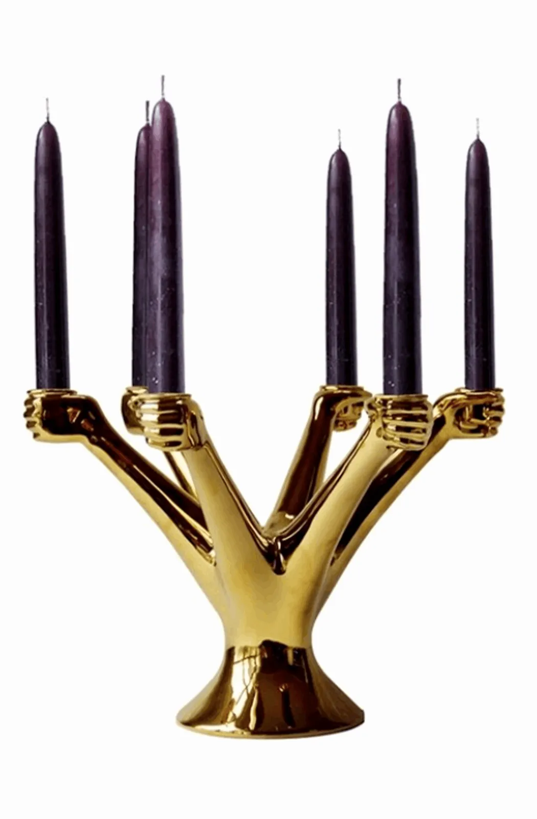 Nordic hands candlestick holder