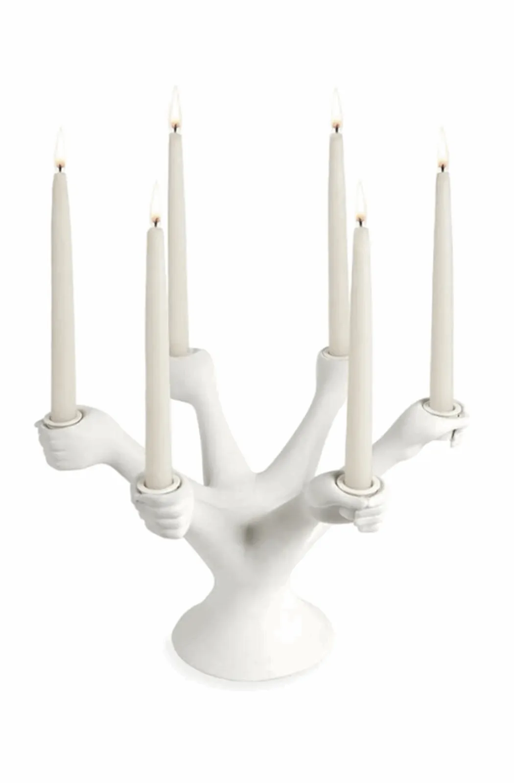 Nordic hands candlestick holder
