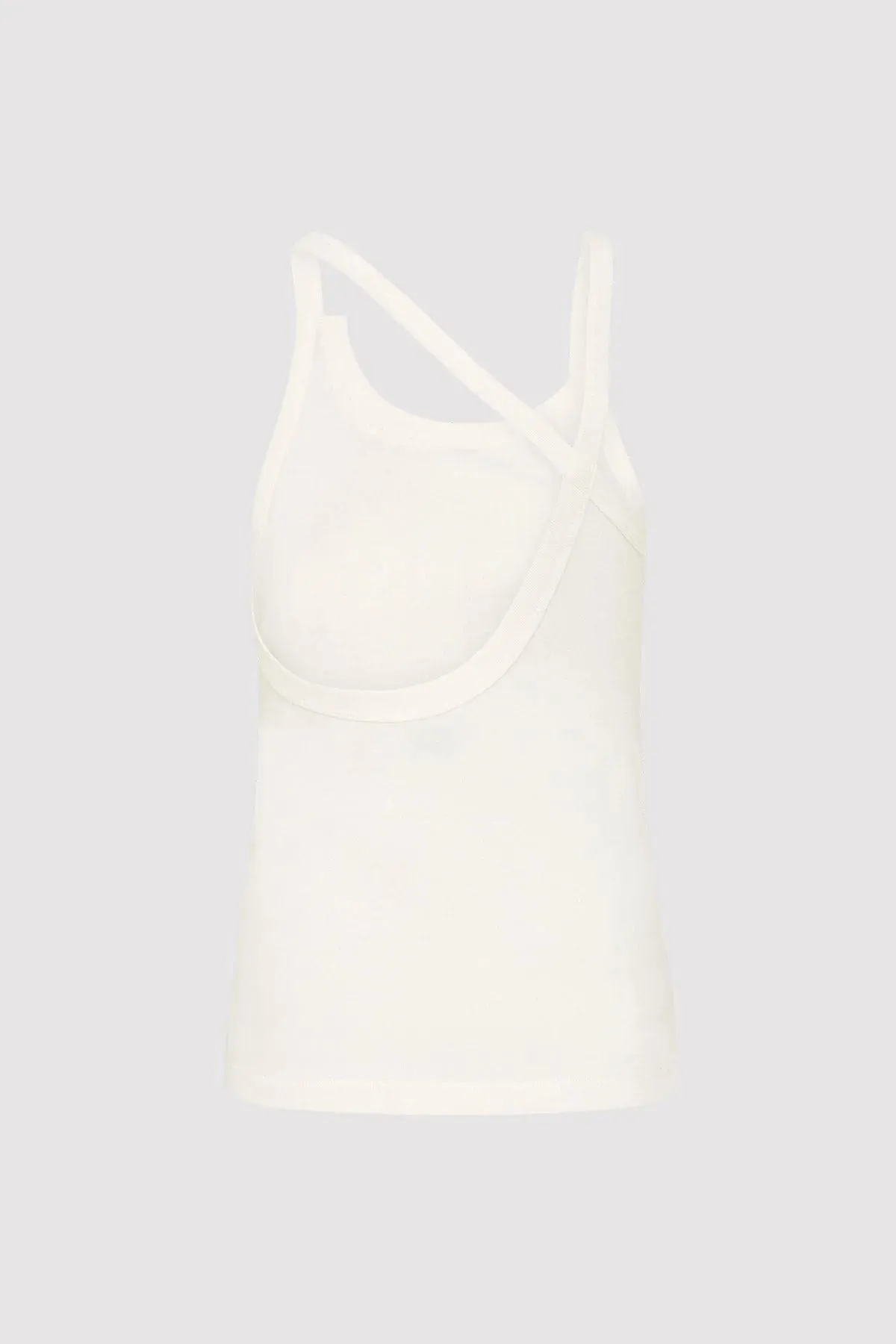 ORGANIC COTTON ABSTRACT SINGLET - WHITE