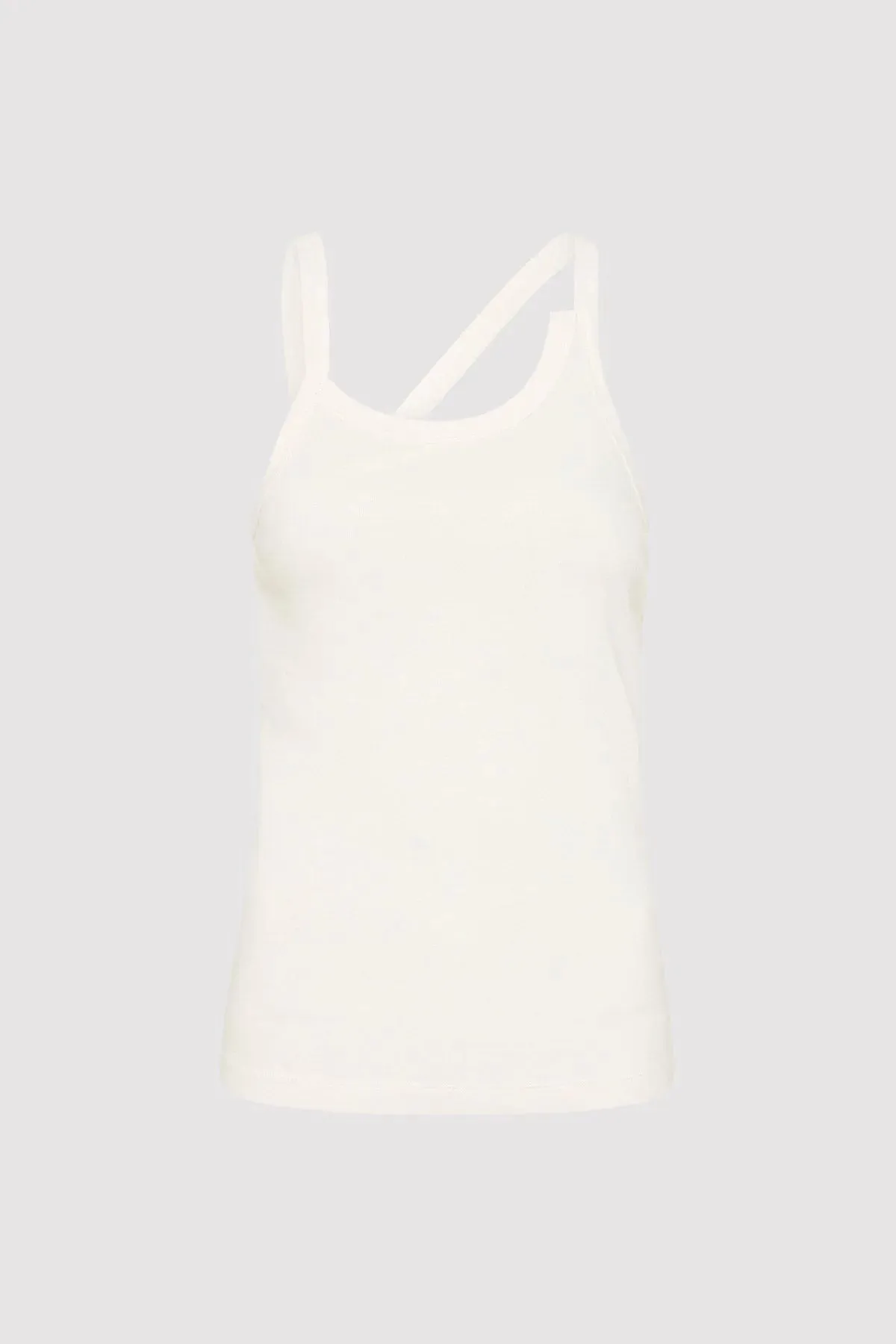 ORGANIC COTTON ABSTRACT SINGLET - WHITE
