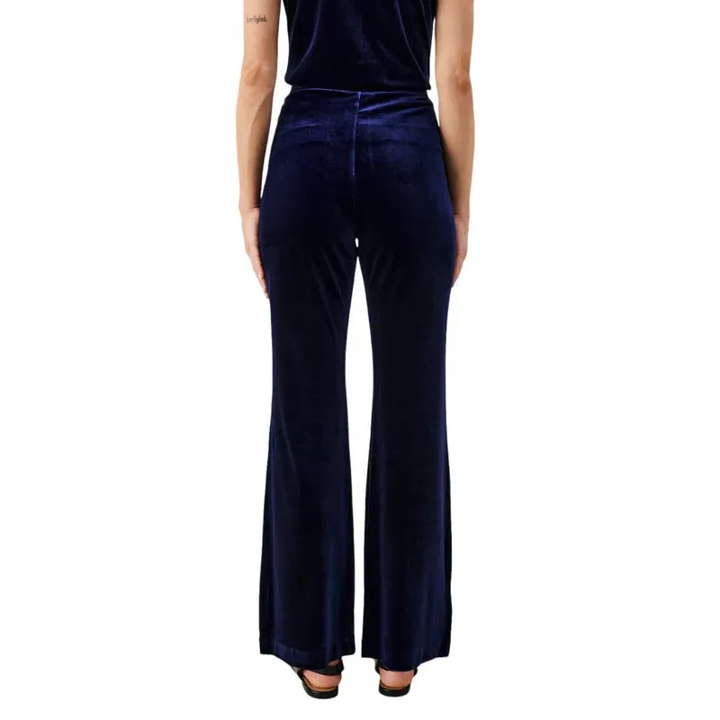 PART TWO DORELLAS VELVET TROUSERS DARK NAVY