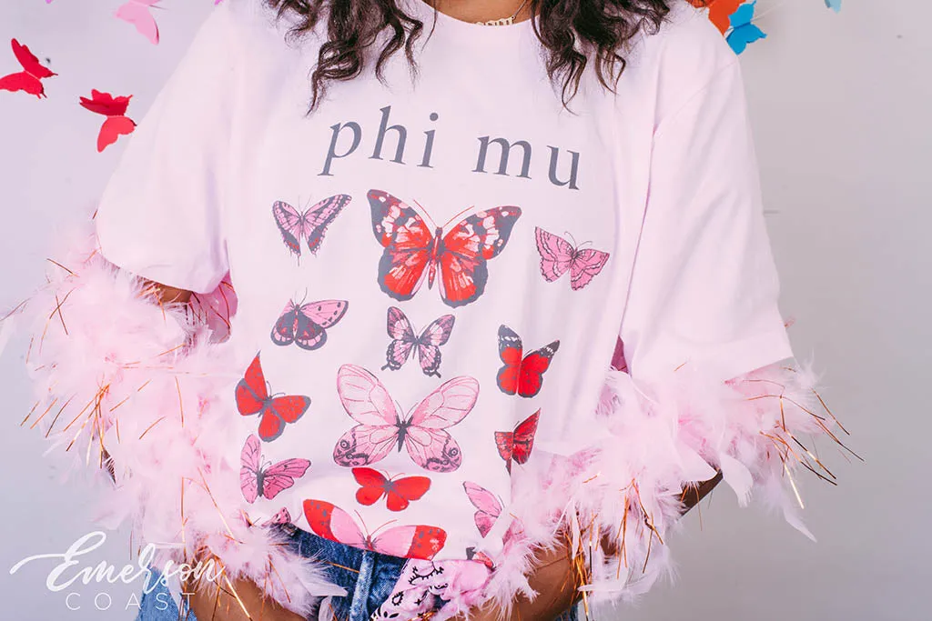 Phi Mu The Butterfly Effect Bid Day Tee
