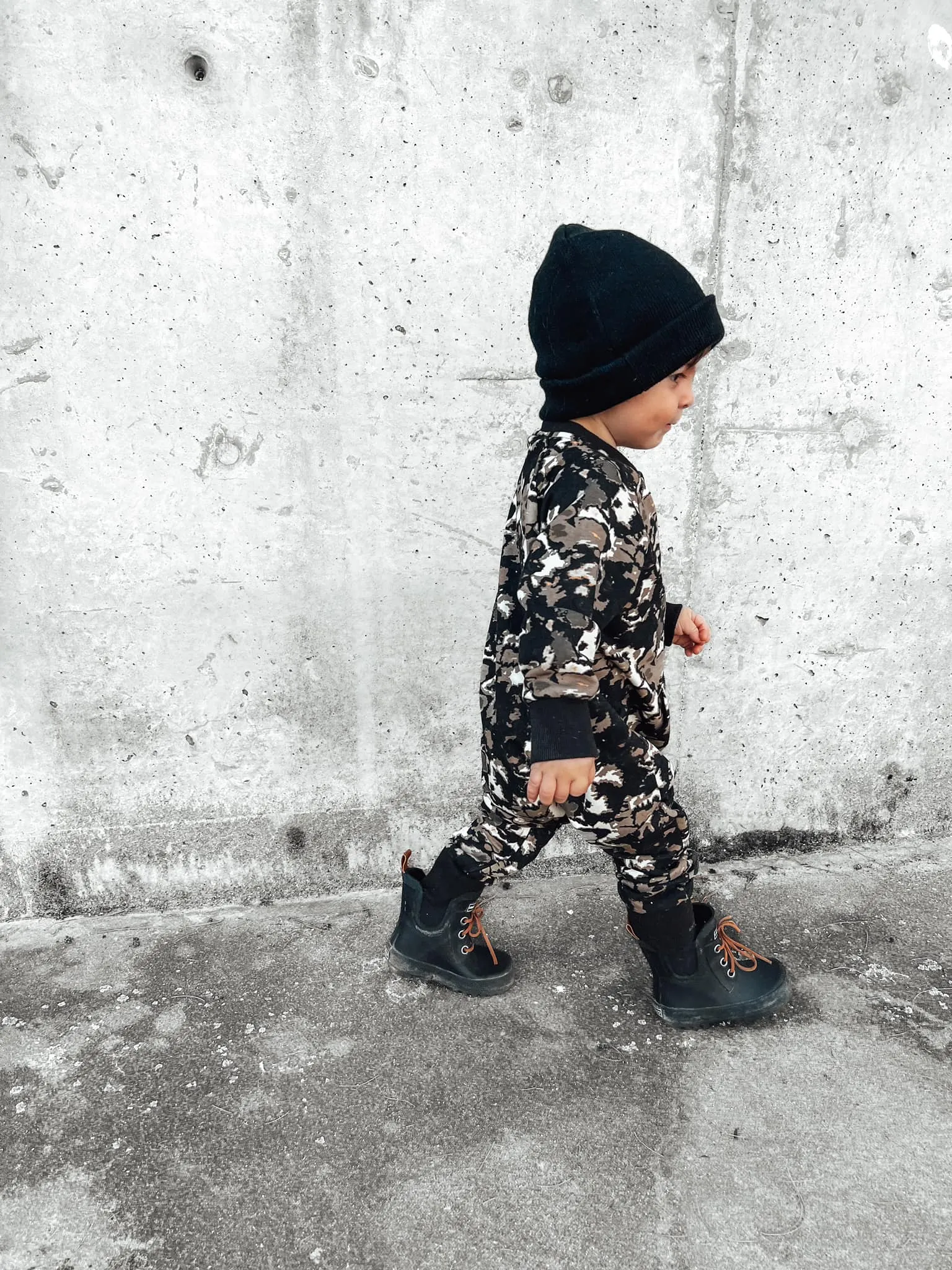 Pocket Zip Romper - Calico