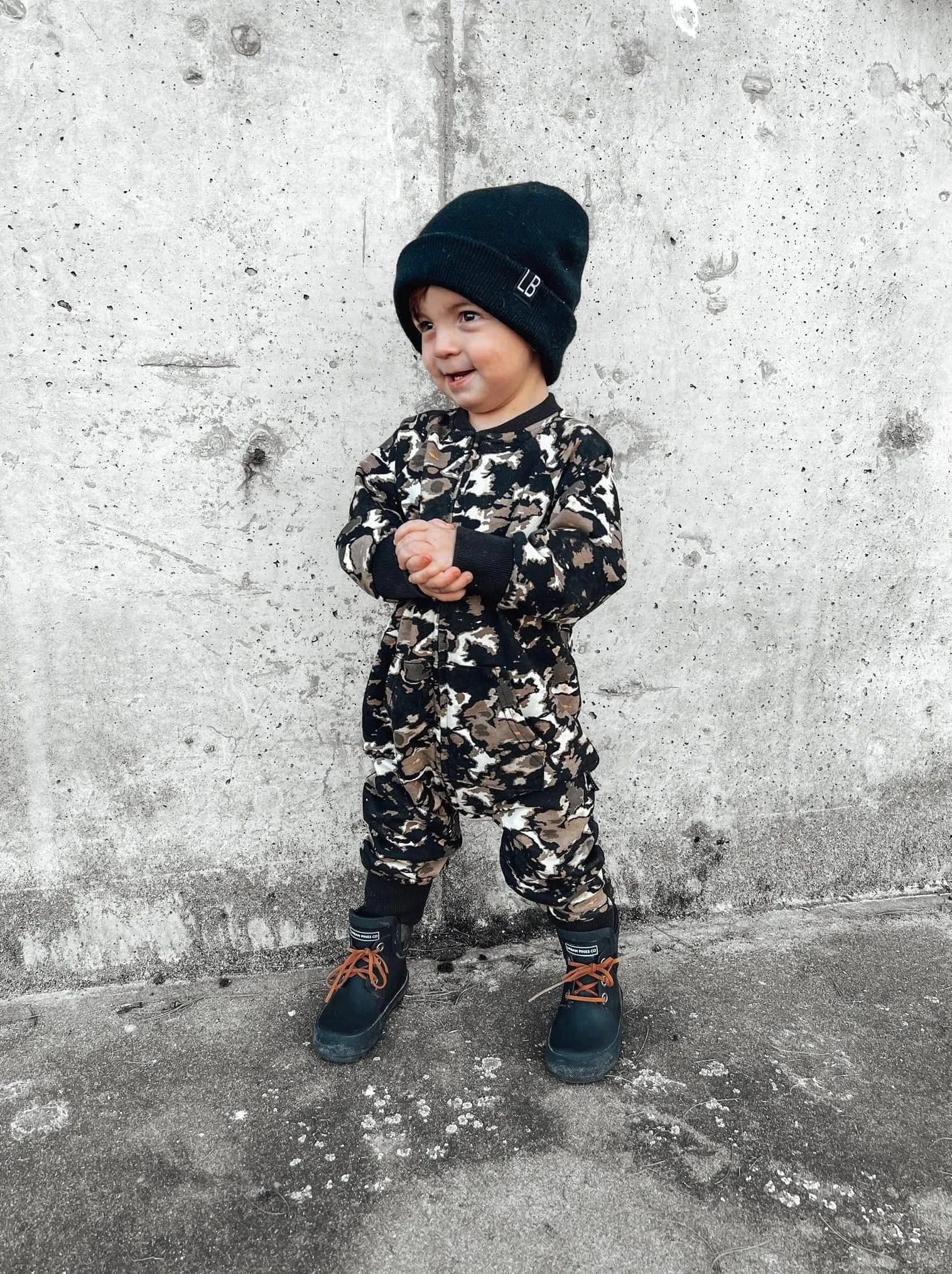 Pocket Zip Romper - Calico
