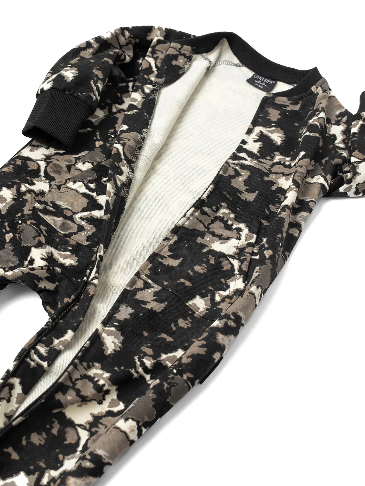 Pocket Zip Romper - Calico