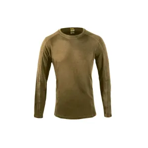 Point 6 Men's Base Layer Long Sleeve Mid-Weight Crew Neck Top Tan