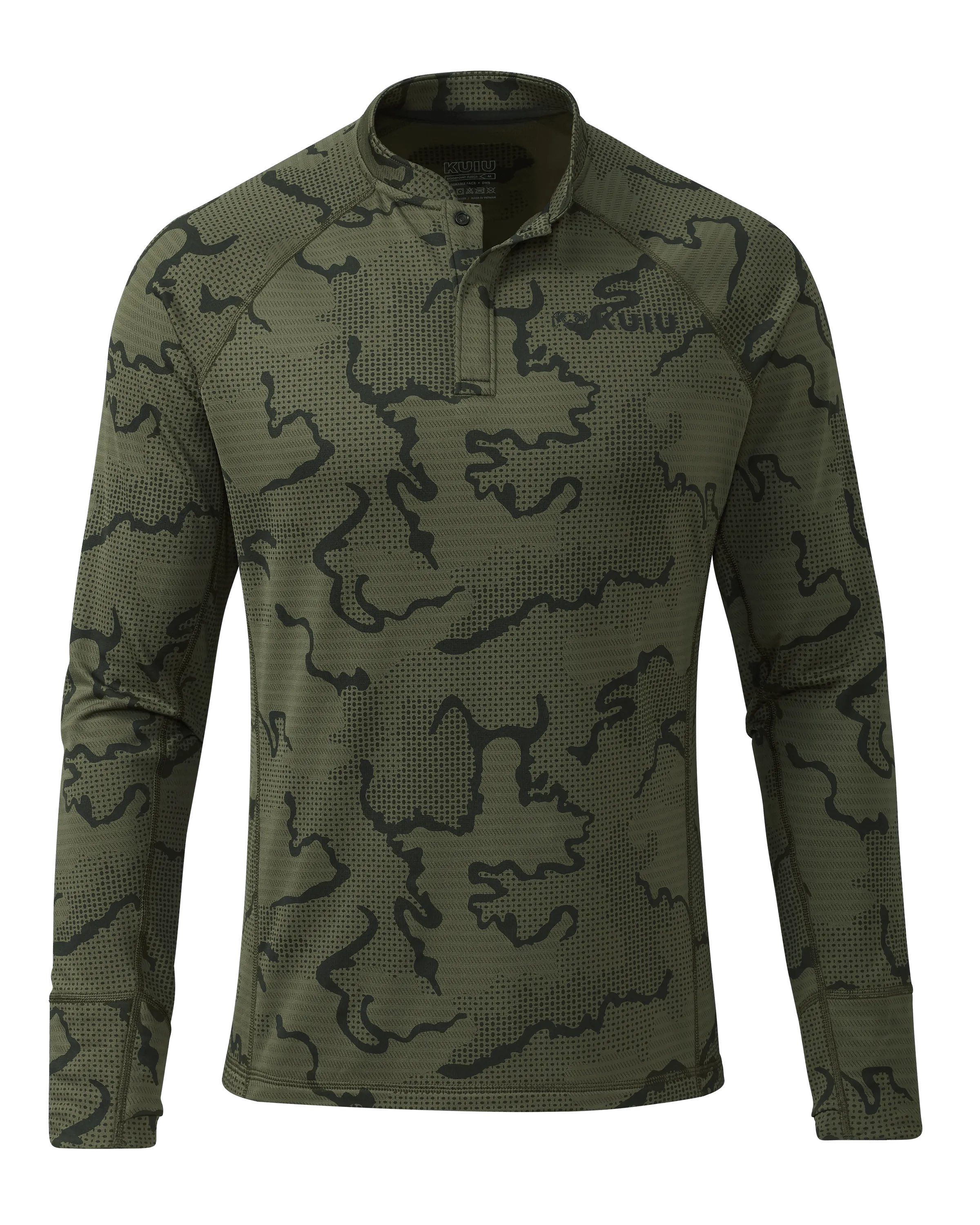 Ridgepoint Fleece Henley | Olive Tonal
