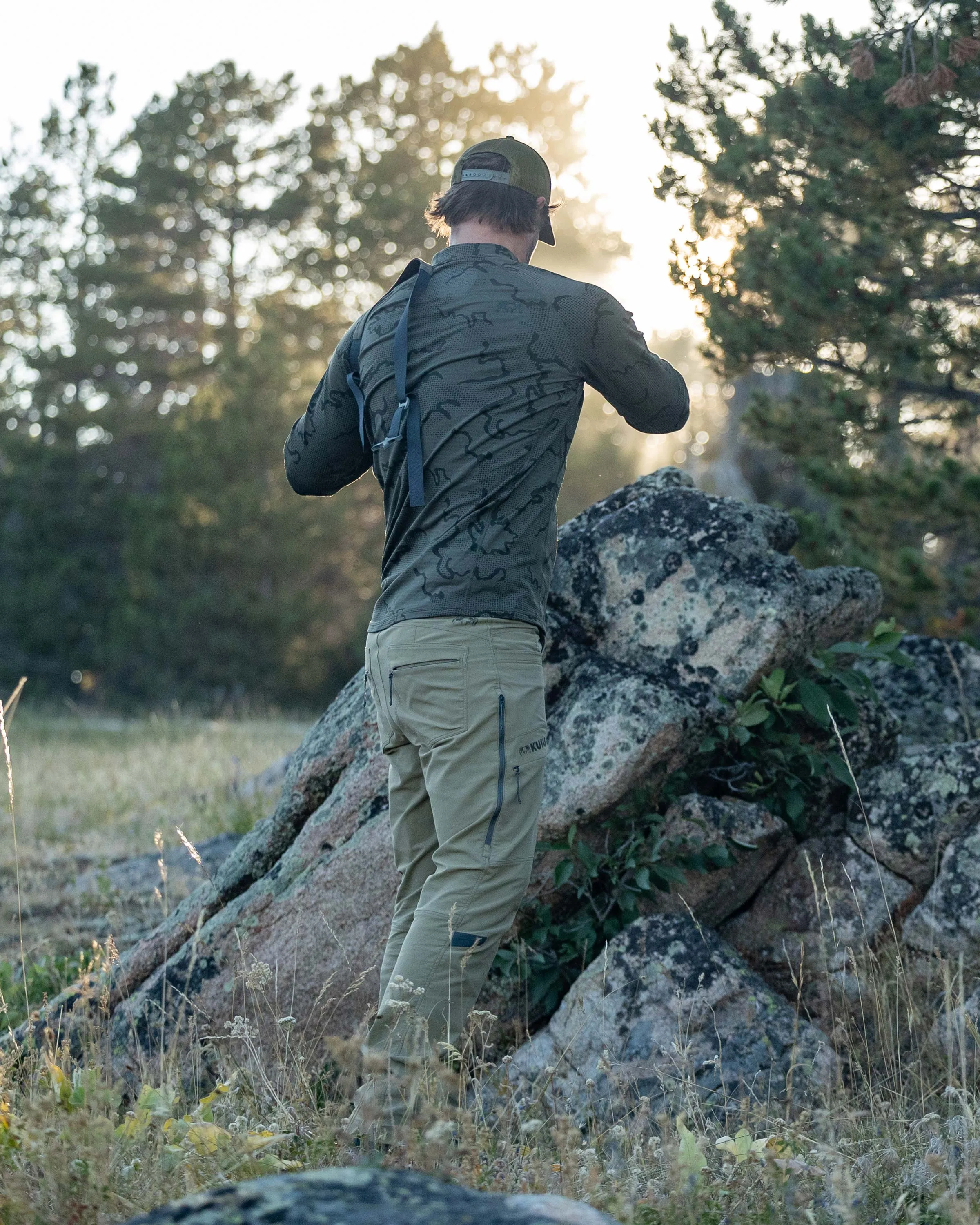 Ridgepoint Fleece Henley | Olive Tonal