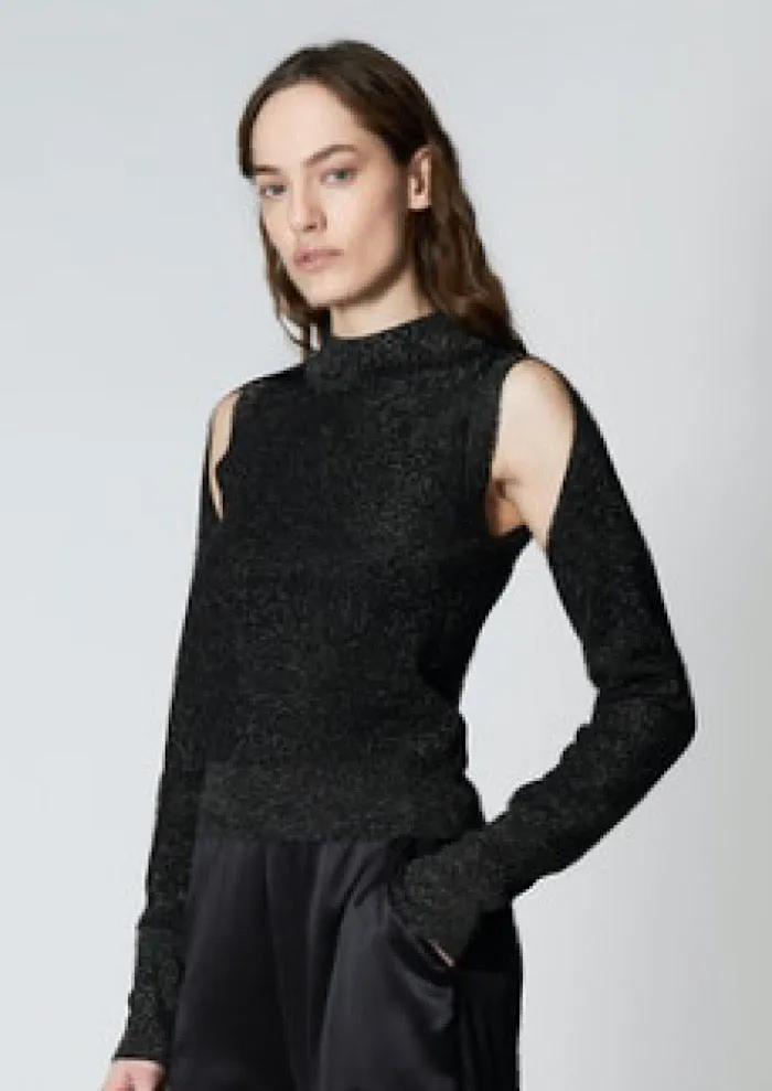 ROBERTO COLLINA Cut-Out Pullover Lurex