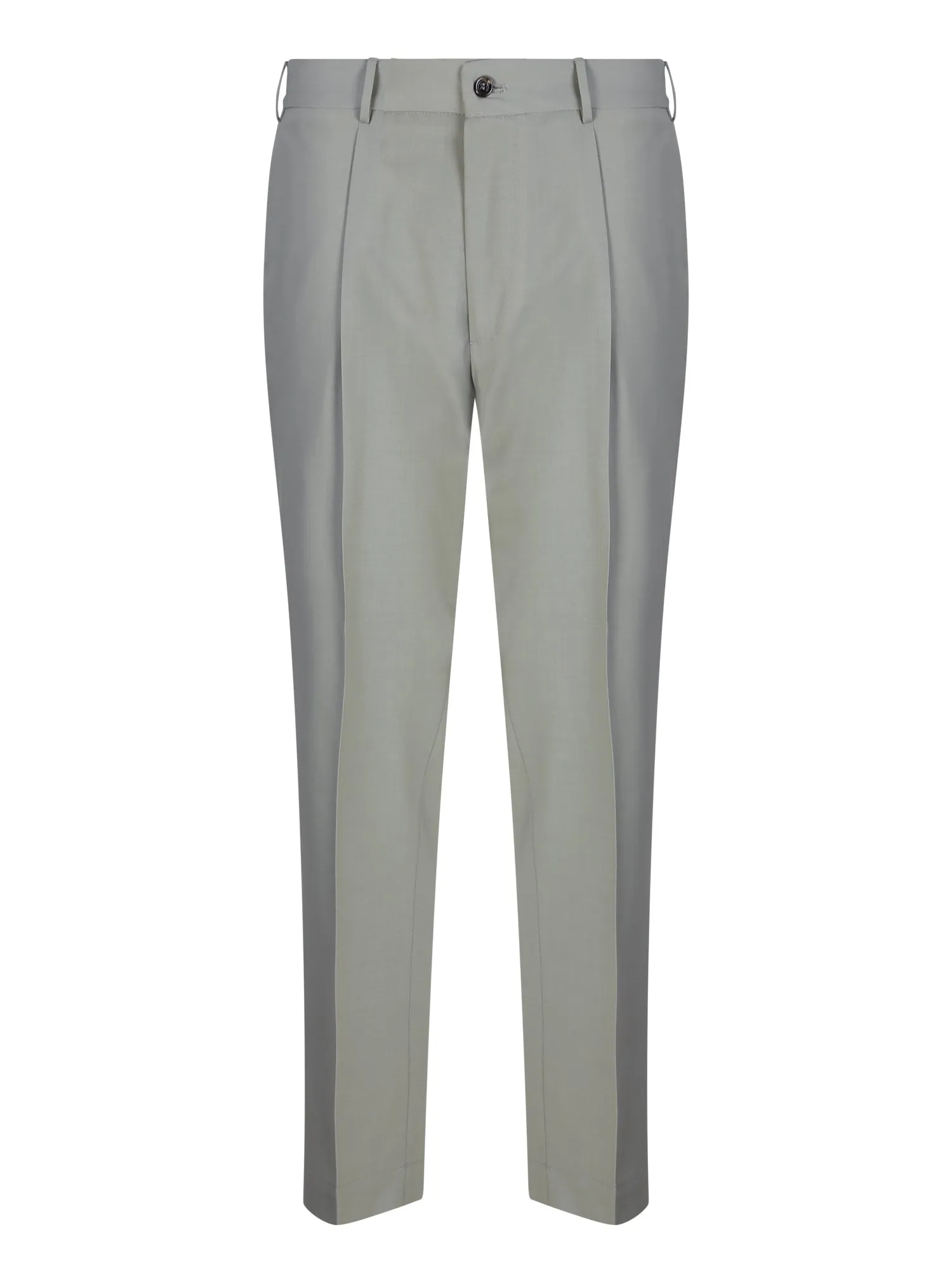 Sage green wool bland trousers
