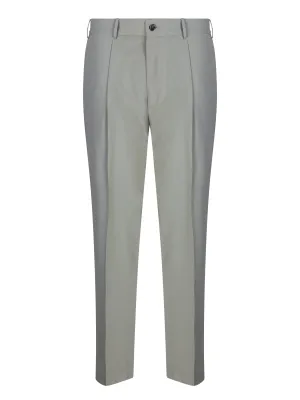 Sage green wool bland trousers
