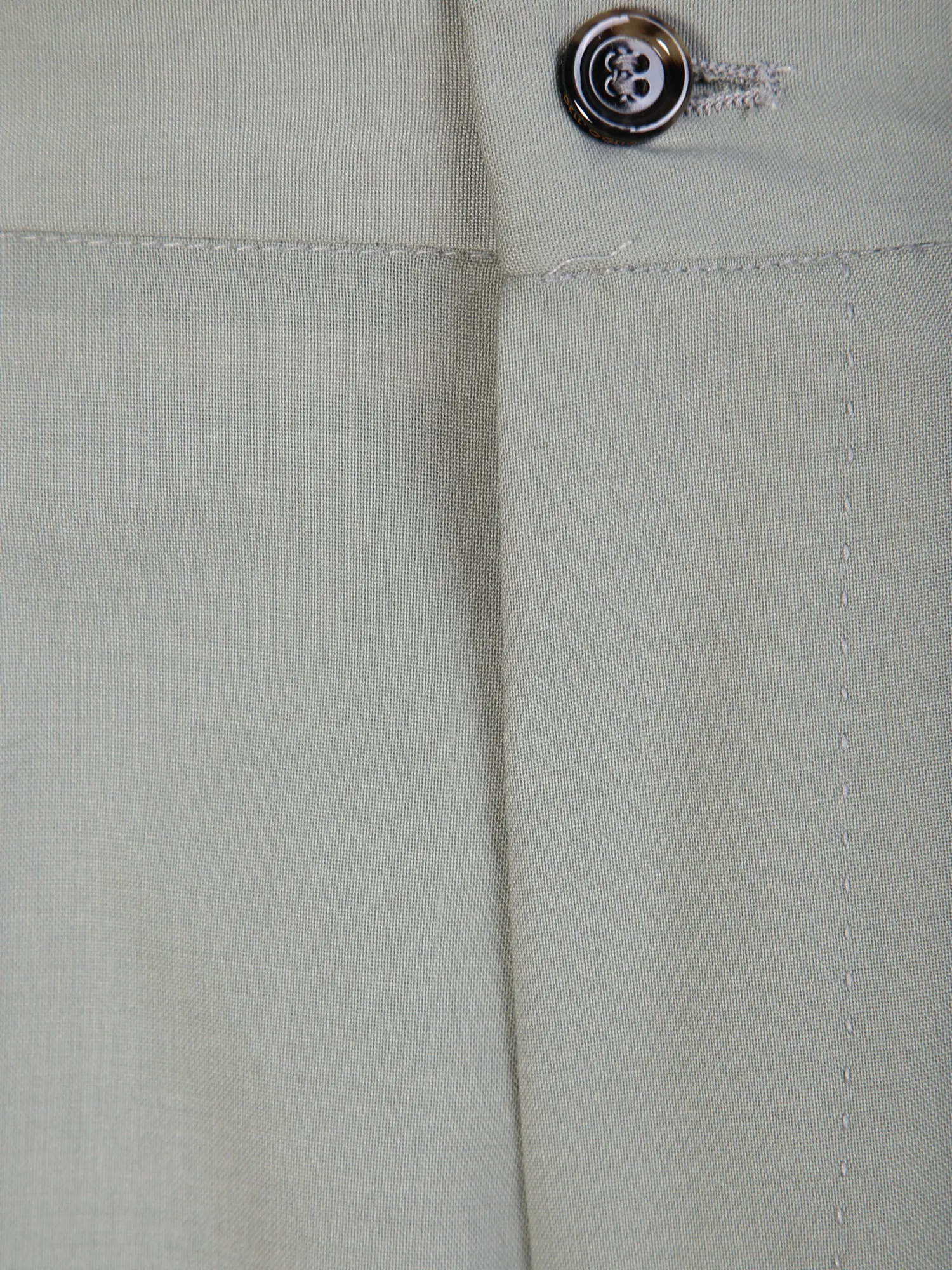 Sage green wool bland trousers