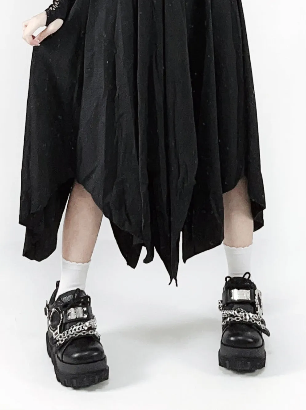 Shoes Cuff Hand Platform Metal Dark