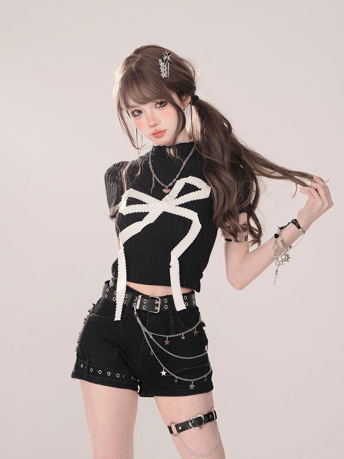 Shorts Tight Chain Dark