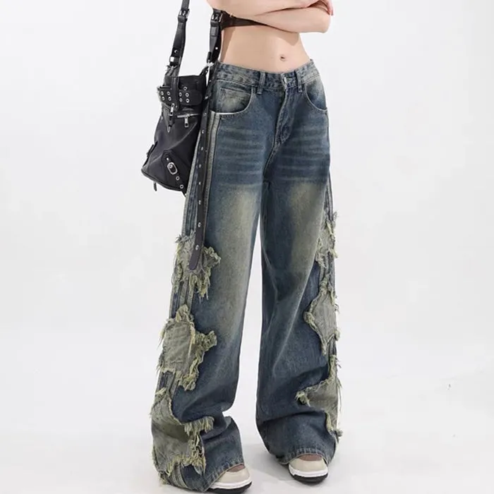 Side Stripe Star Jeans