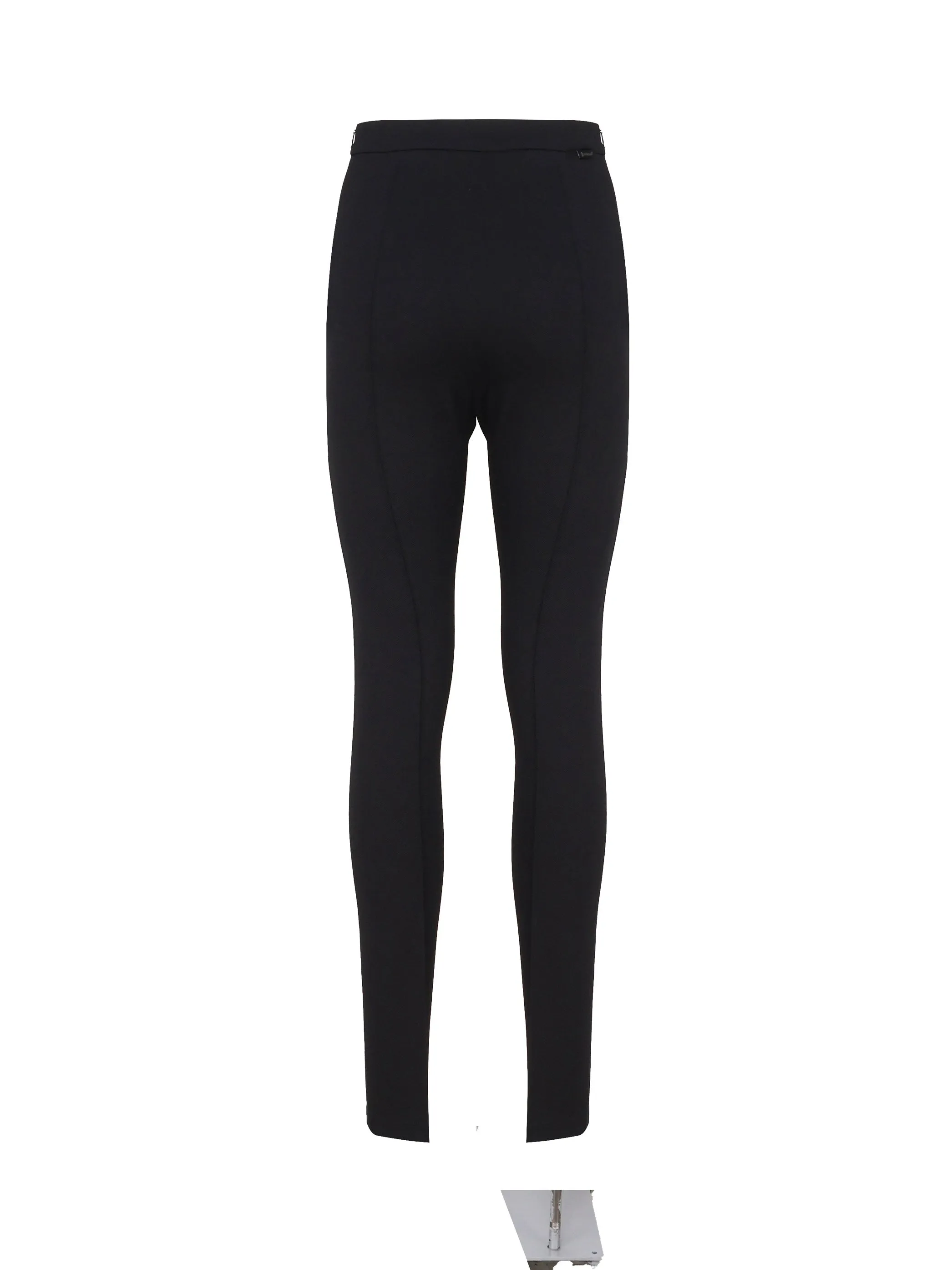 Slim Fit High-Waisted Black Trousers