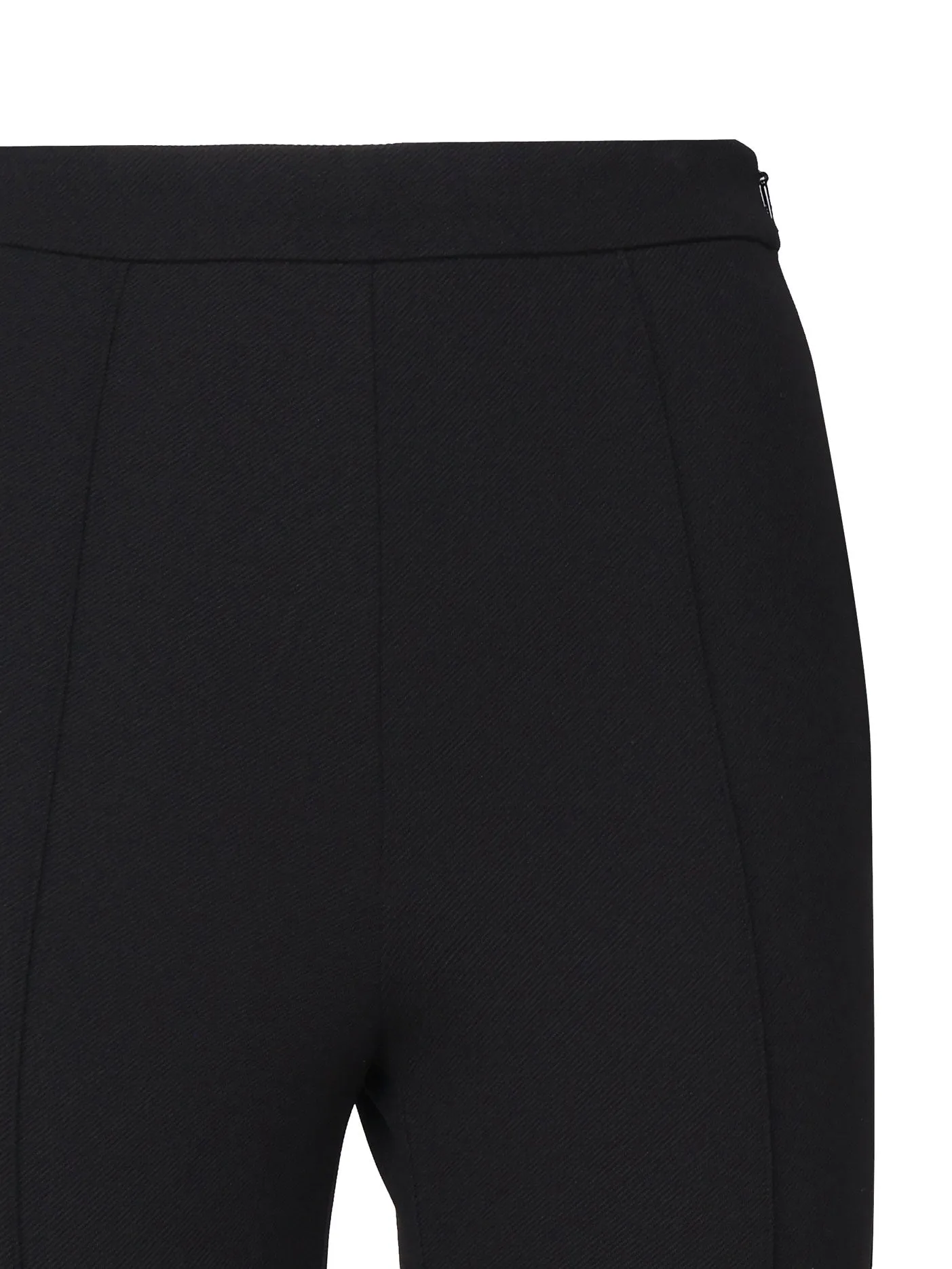 Slim Fit High-Waisted Black Trousers