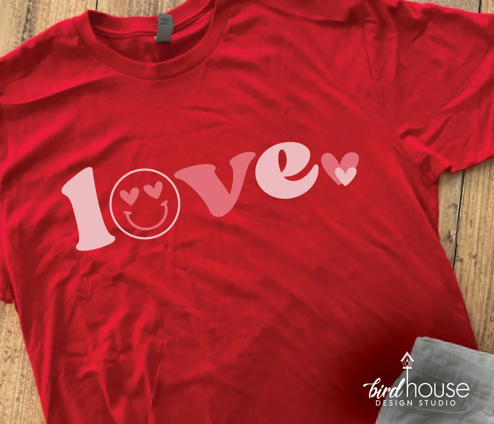 Smilie Face Love Hearts Valentines Day Shirt