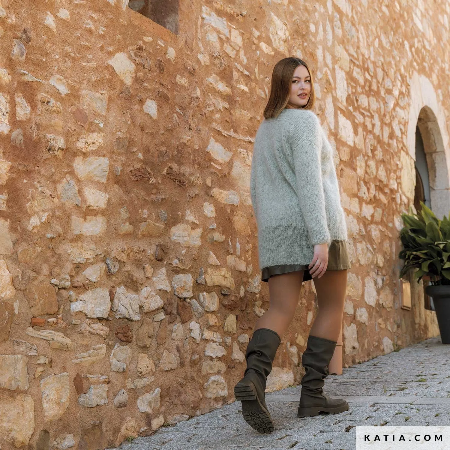 Strickbox: Mohair Pullover aus Ingenua Wolle von Katia zum Selber - Stricken