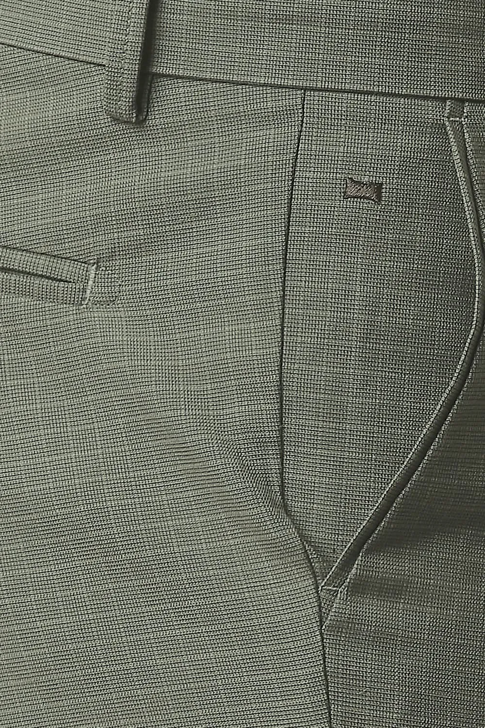 Tapered Fit Stretch Checks Trousers