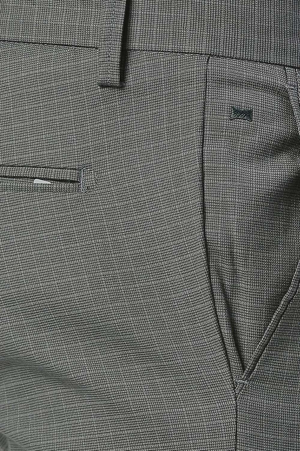 Tapered Fit Stretch Checks Trousers