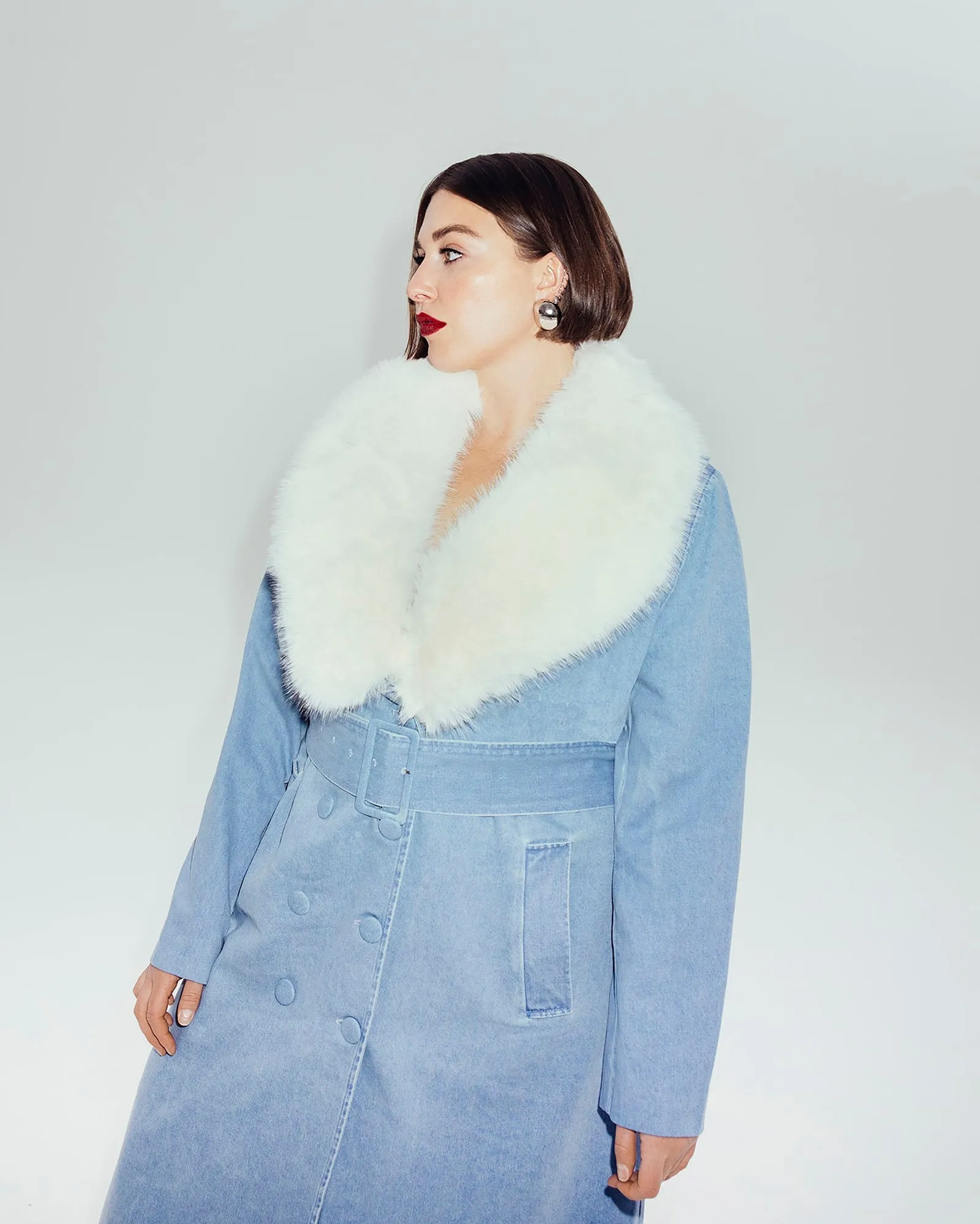 The Tamika Denim Trench Coat | Blue