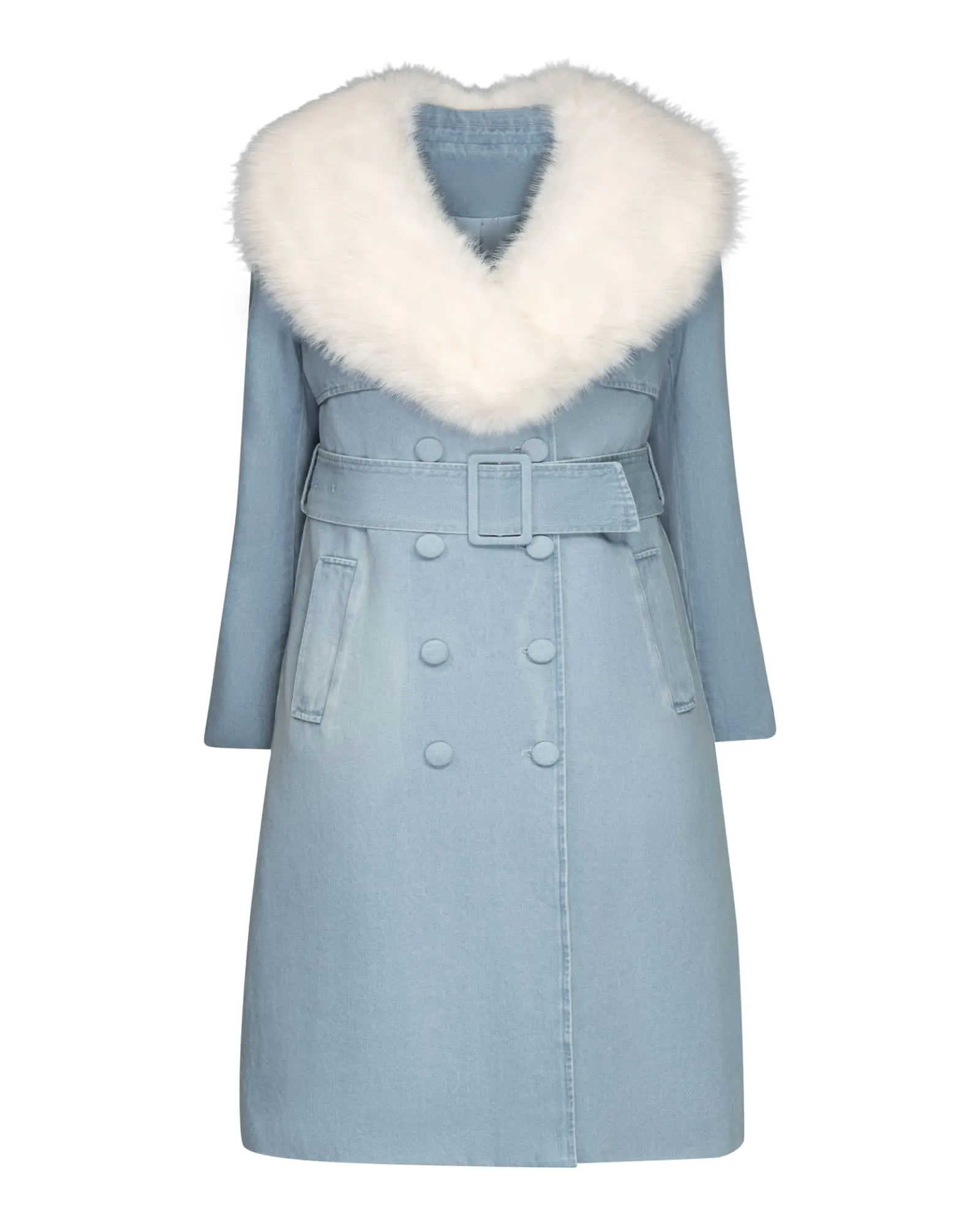 The Tamika Denim Trench Coat | Blue