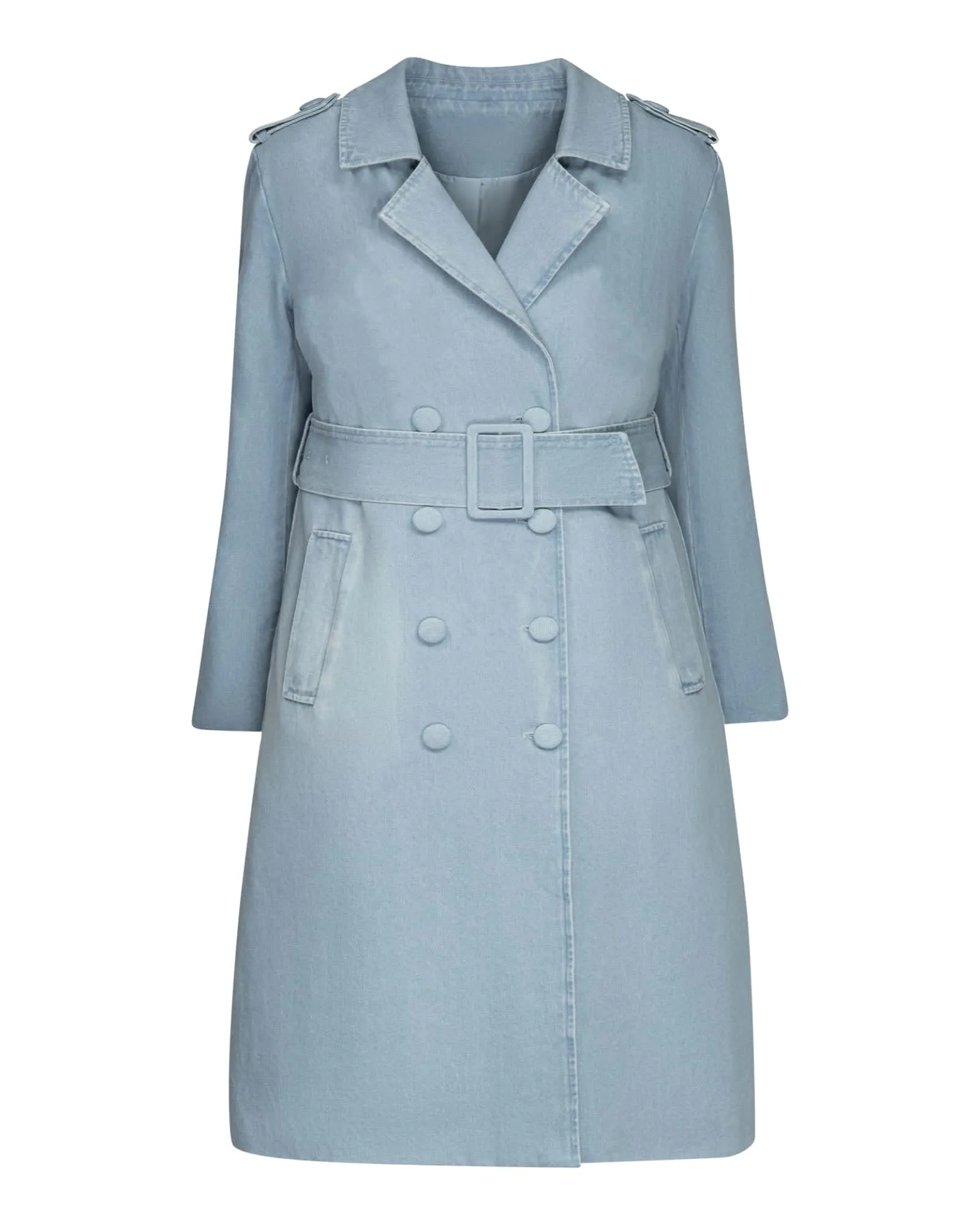 The Tamika Denim Trench Coat | Blue