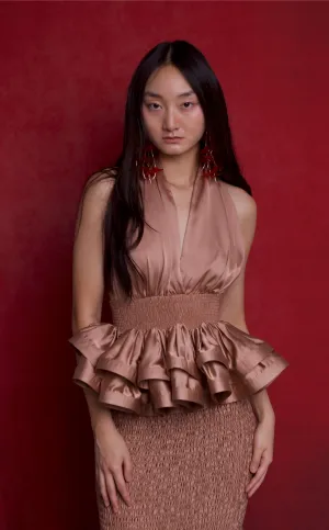 TIBET TOP - LATTE SATIN (PRE-ORDER)