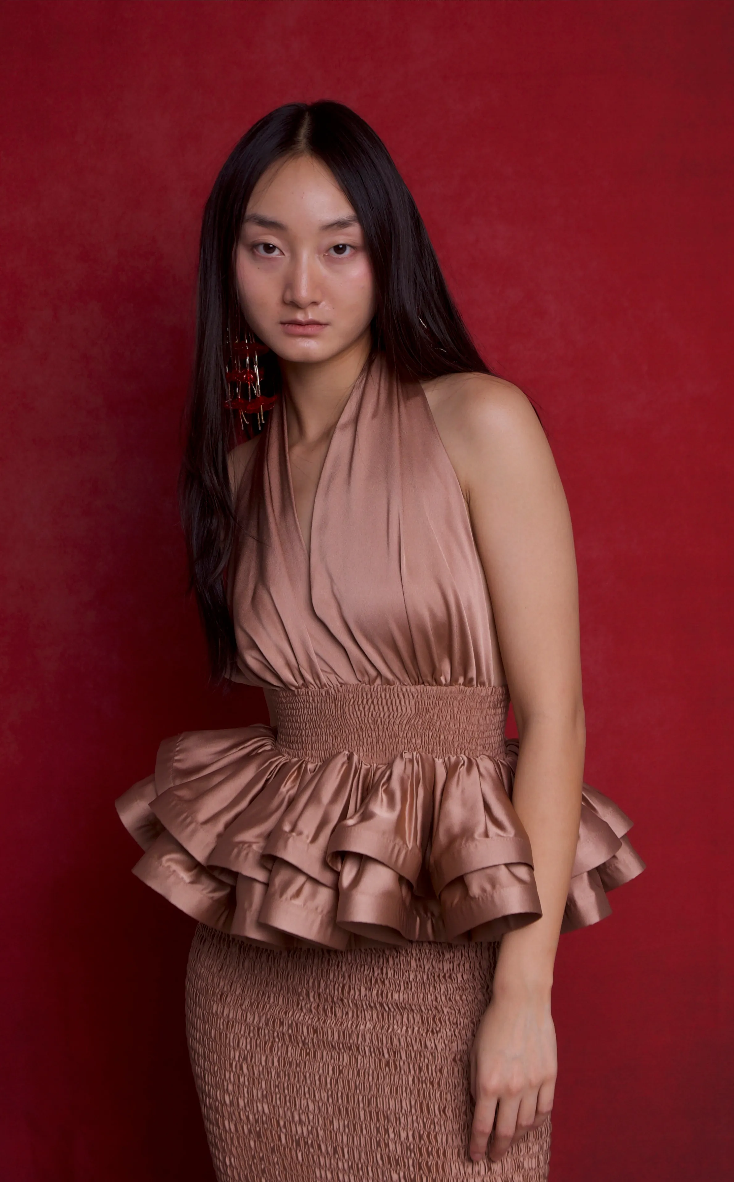 TIBET TOP - LATTE SATIN (PRE-ORDER)