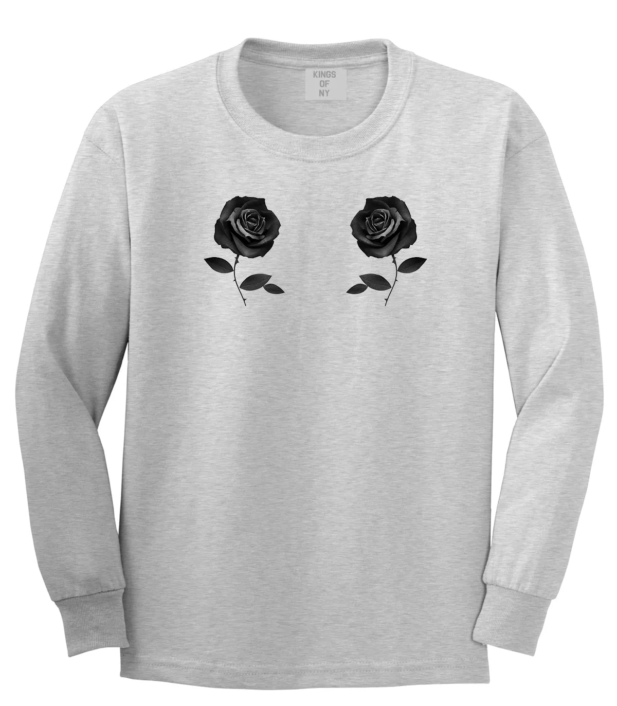Two Roses Floral Long Sleeve T-Shirt