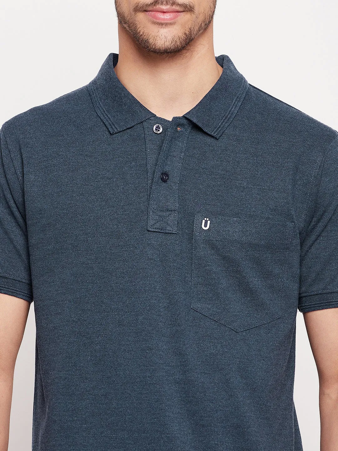 UNIBERRY Men's Solid Polo T-shirt