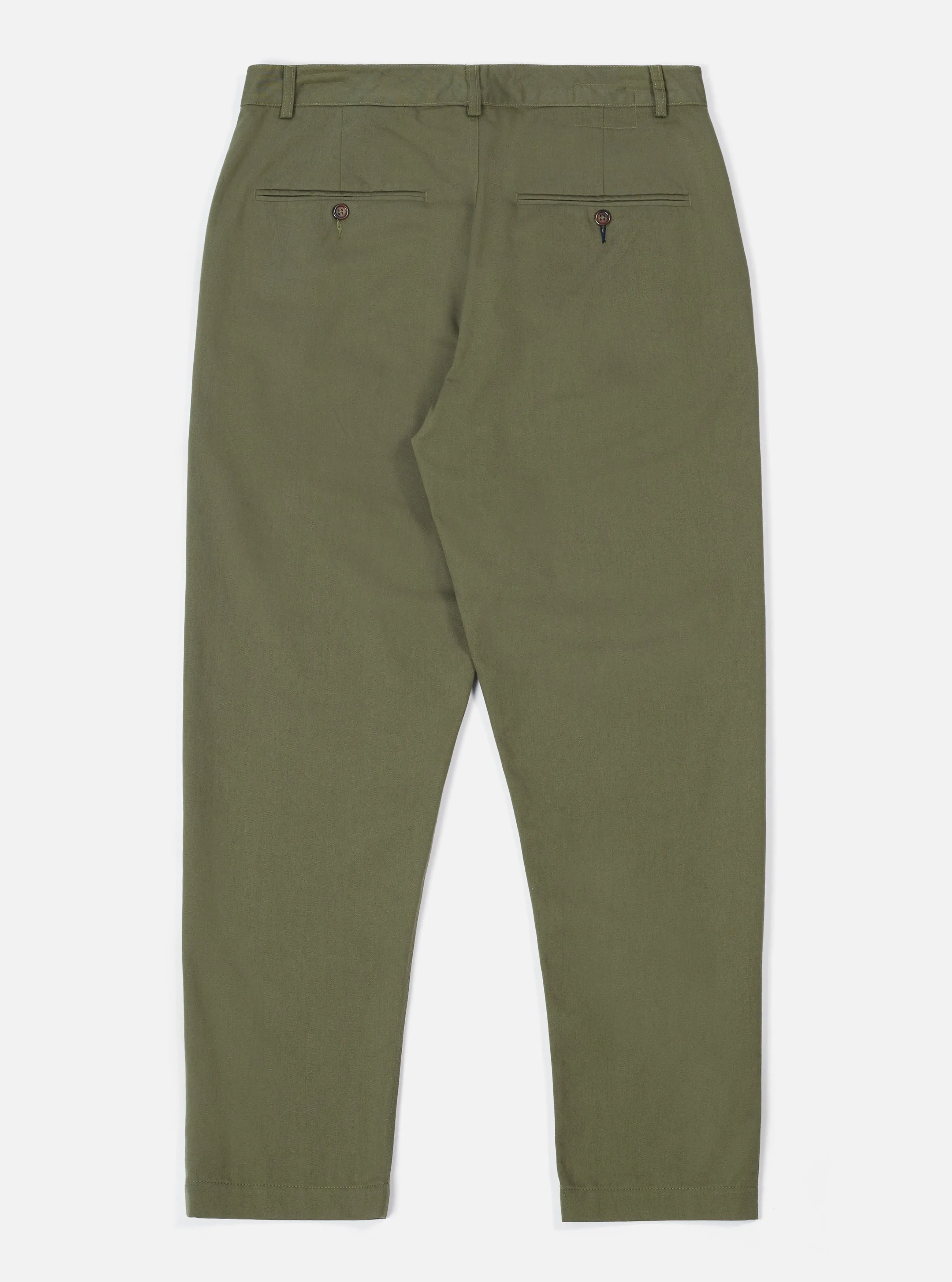 Universal Works Military Chino in Light Olive Twill