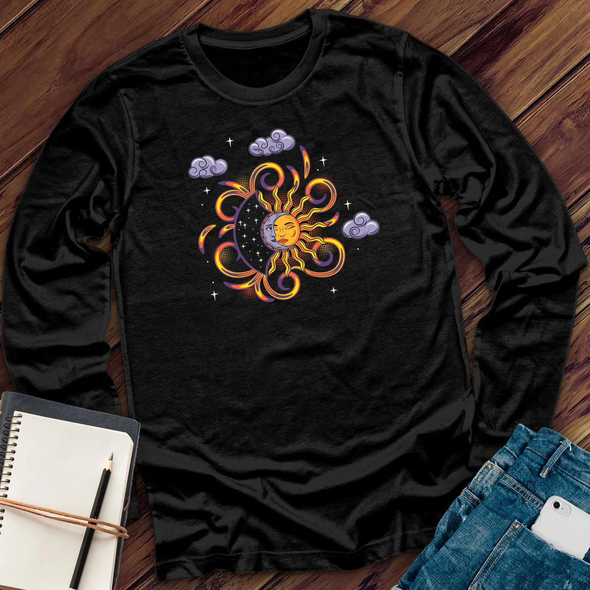Vibrant Sun And Moon Long Sleeve
