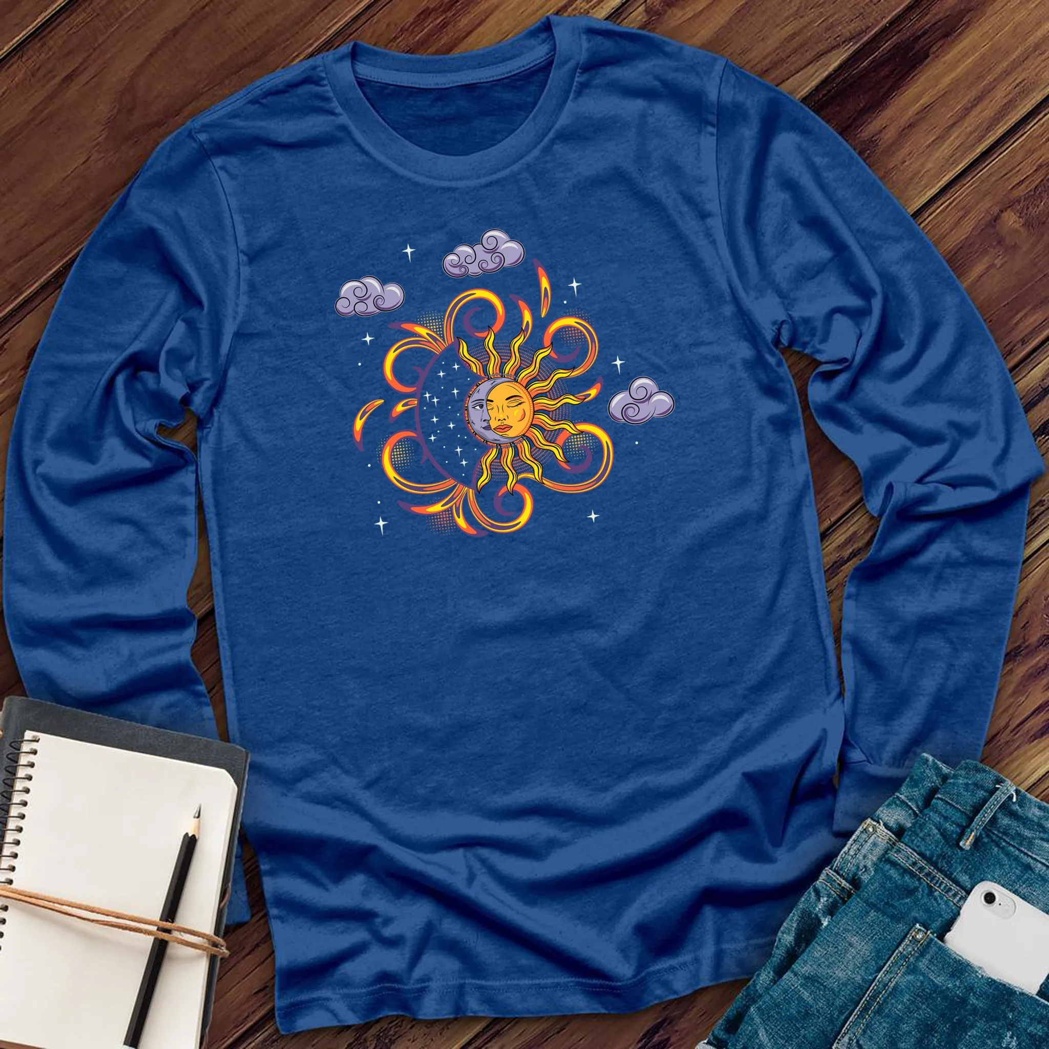 Vibrant Sun And Moon Long Sleeve
