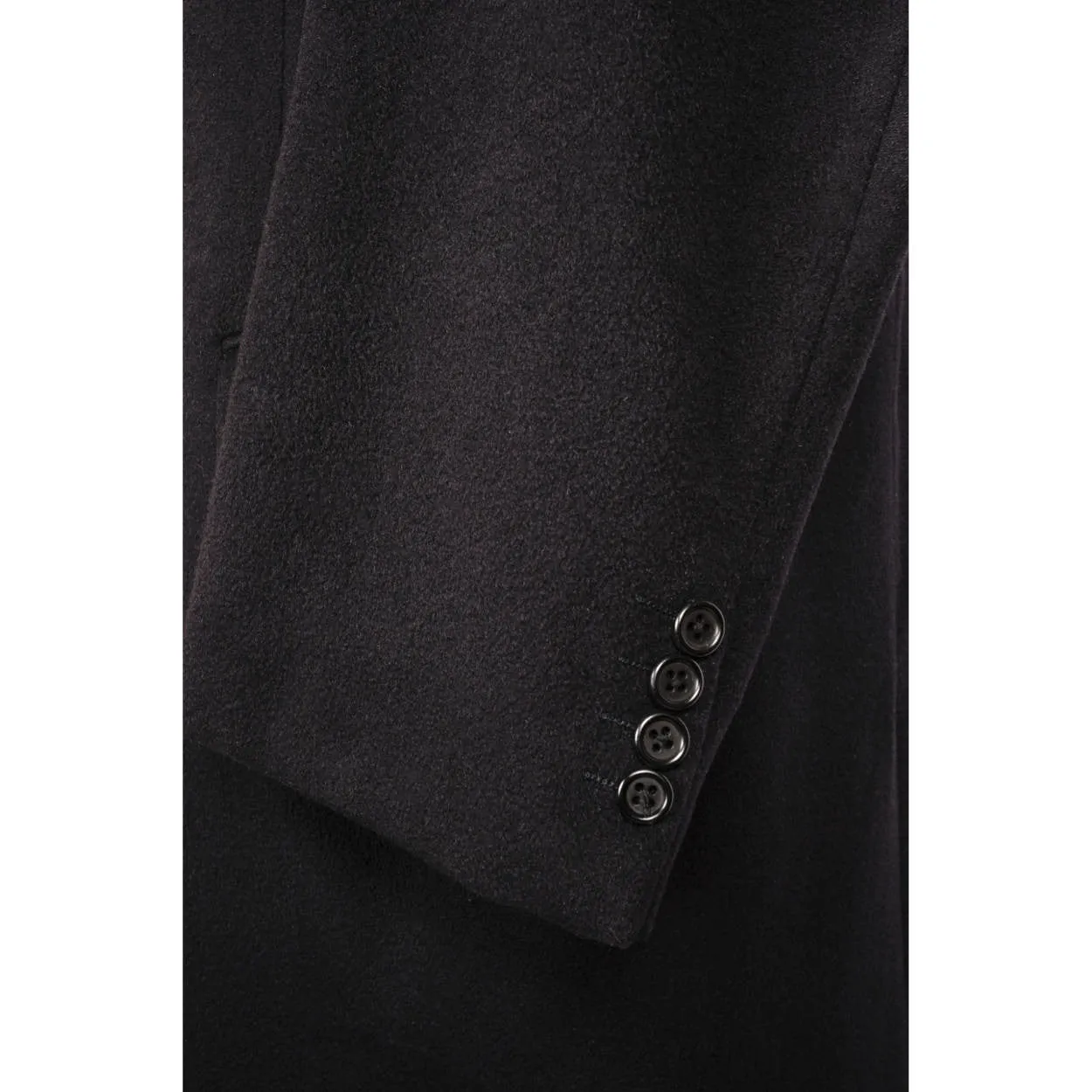 Vintage Aquascutum England Pure Cashmere Overcoat Navy Blue Coat Mens Size L