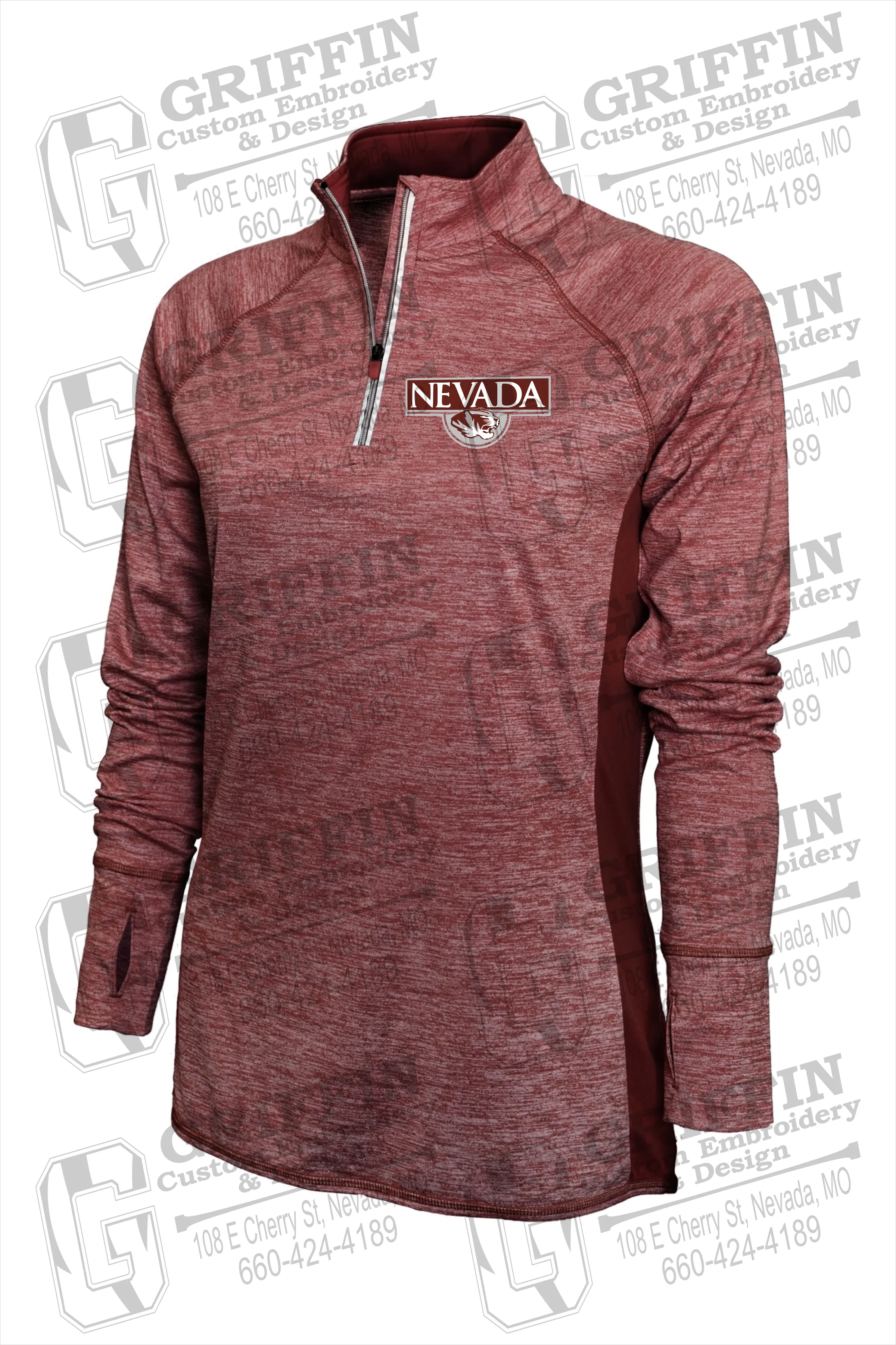 Women's Dry-Tek Heather 1/4 Zip - Nevada Tigers 22-K