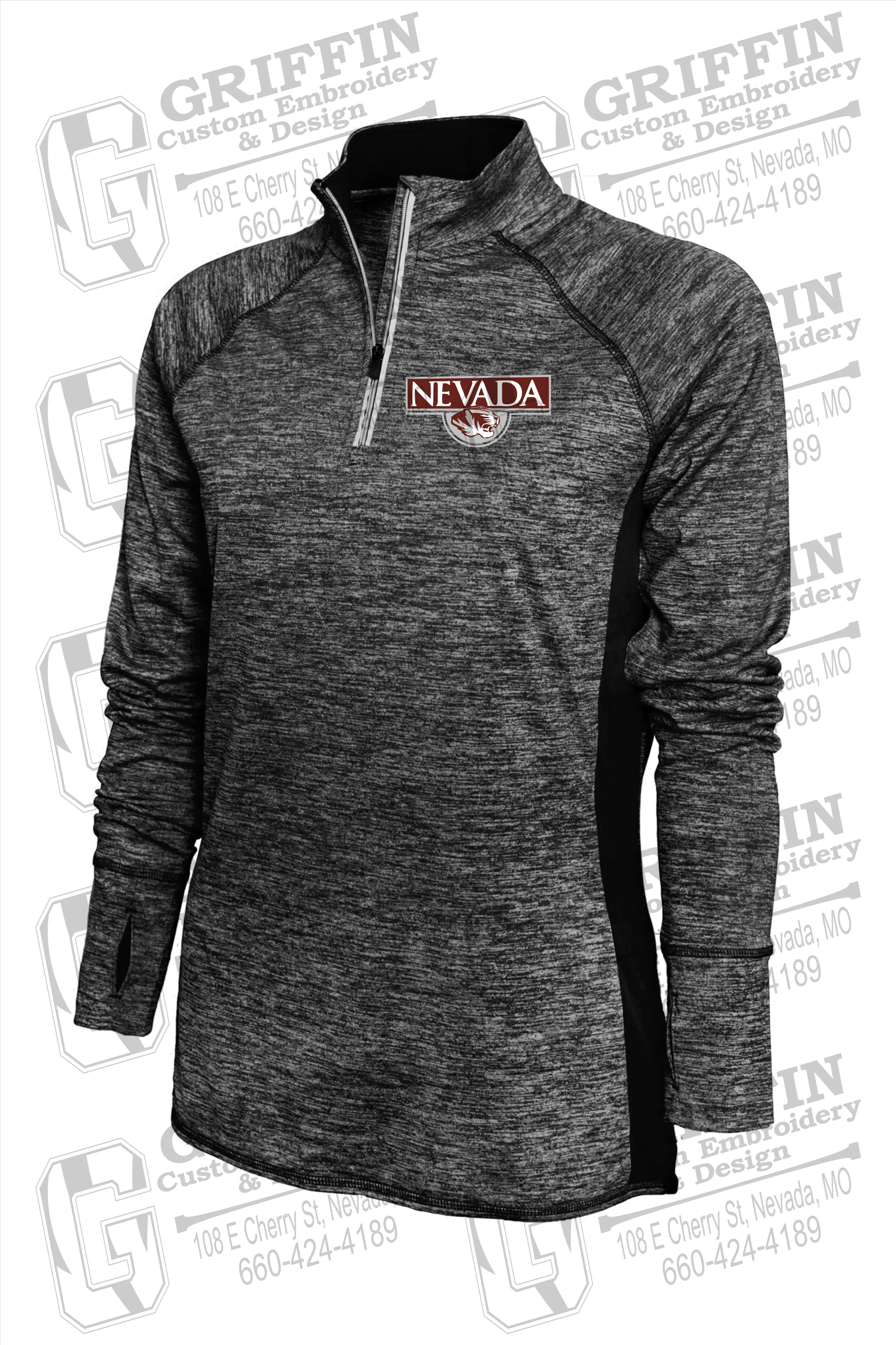 Women's Dry-Tek Heather 1/4 Zip - Nevada Tigers 22-K